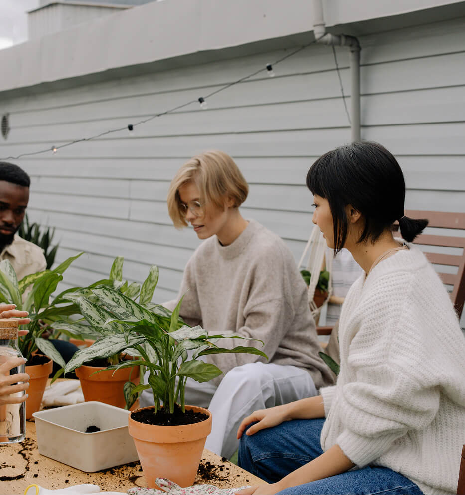 people gardening